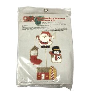 columbia minerve needle point work cross stitch christmas ornaments 8304